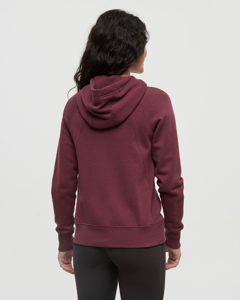 Burgundy-Regular-Fit-Rib-Panel-Raglan-Zip-Hoodie