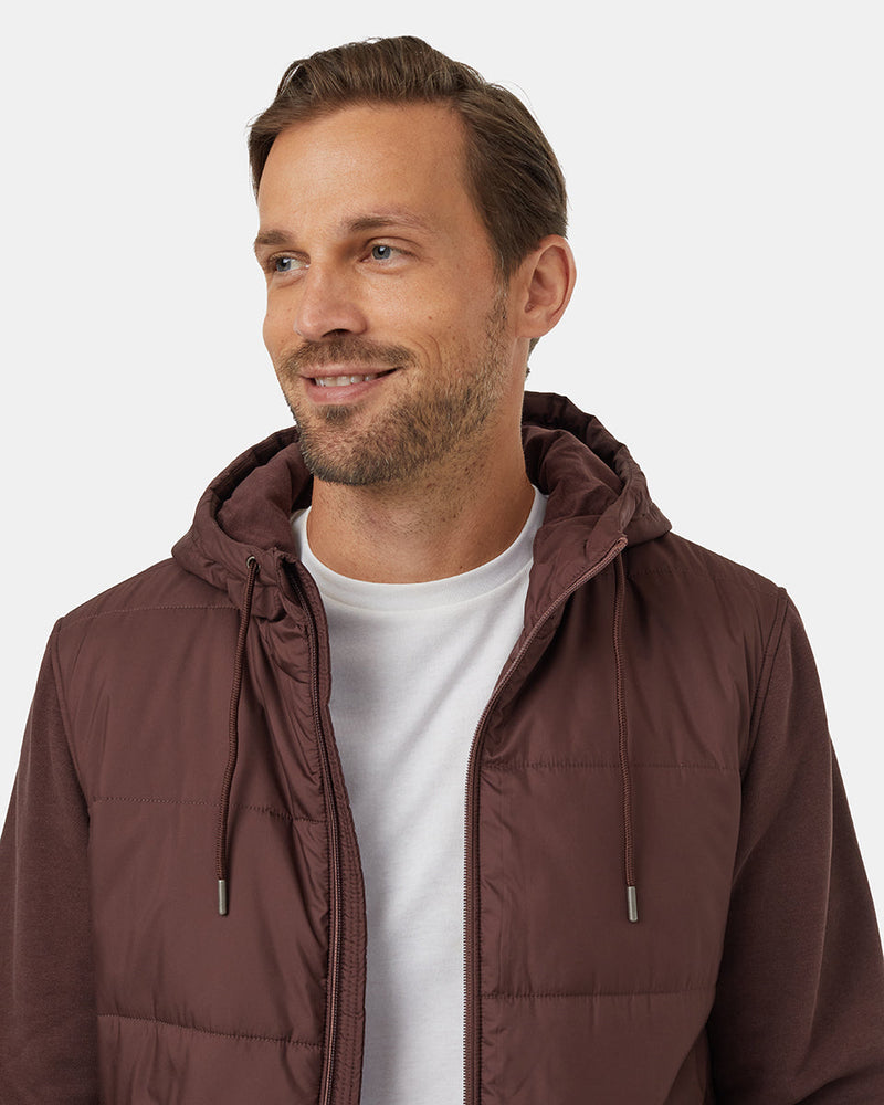 Burgundy-Water-Resistant-Zip-Up-Hoodie