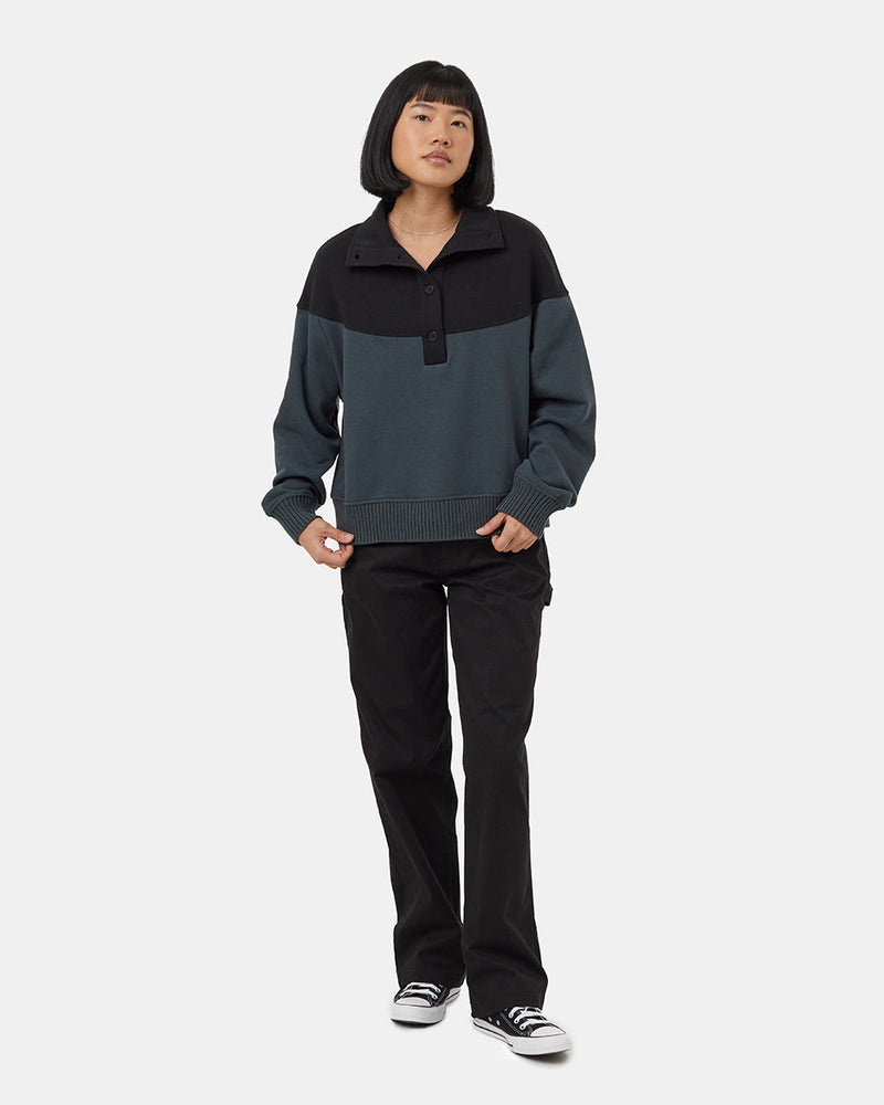 Green-14-Snap-Color-Block-Fleece-Sweatshirt