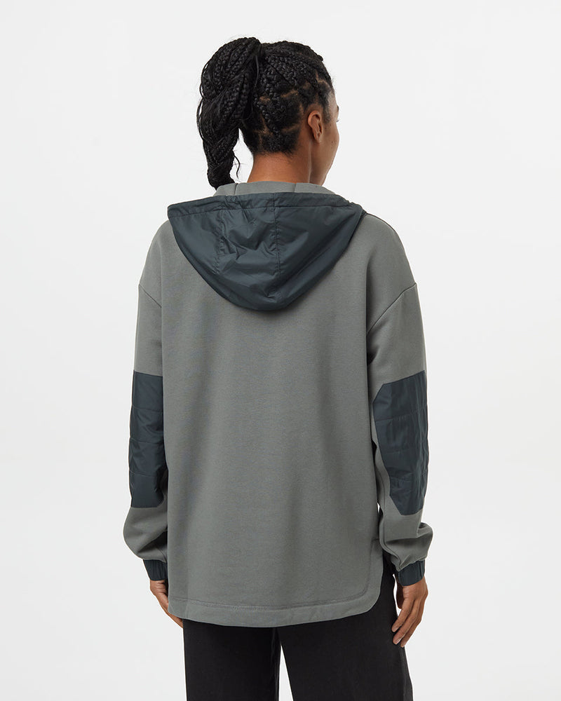 Green-14-Zip-Color-Block-Fleece-Hoodie
