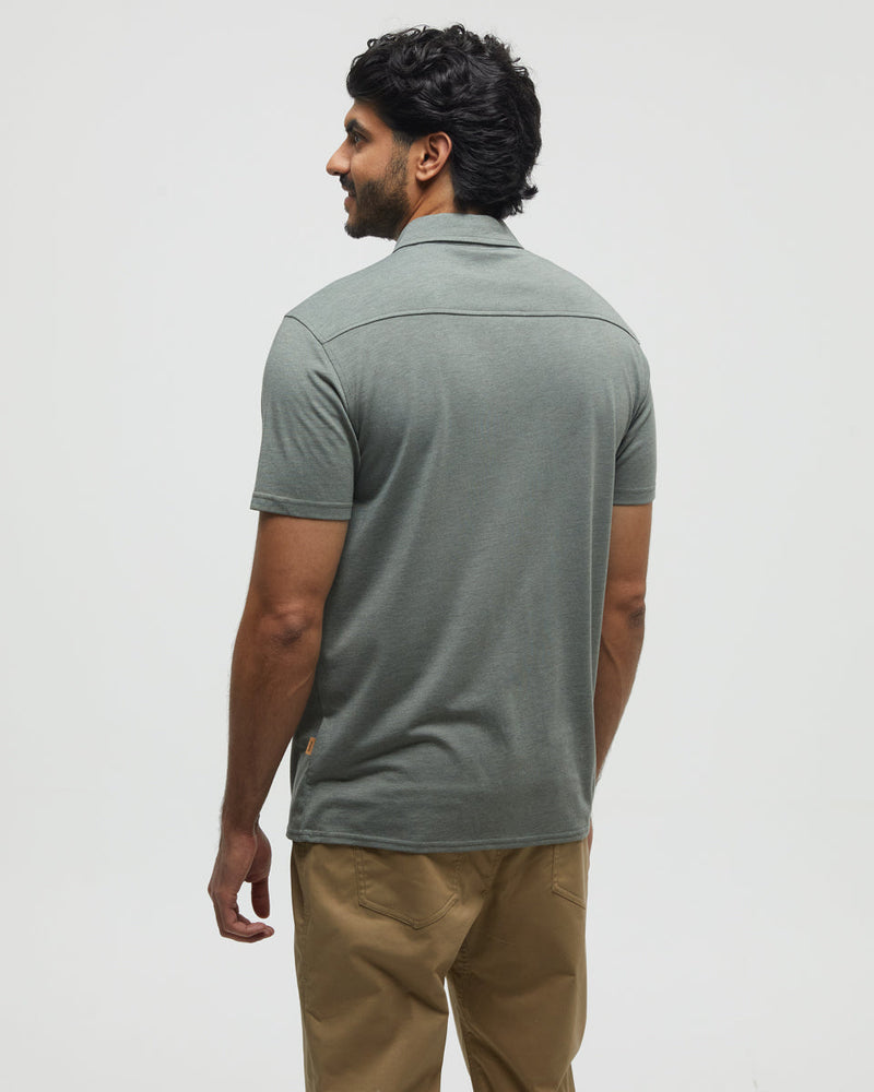 Green-Basic-Button-Up-Shortsleeve-Shirt