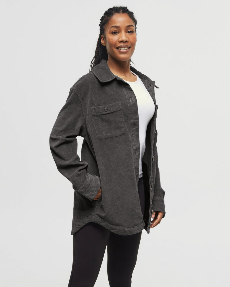 Green-Corduroy-Oversized-Fit-Shirt-Jacket