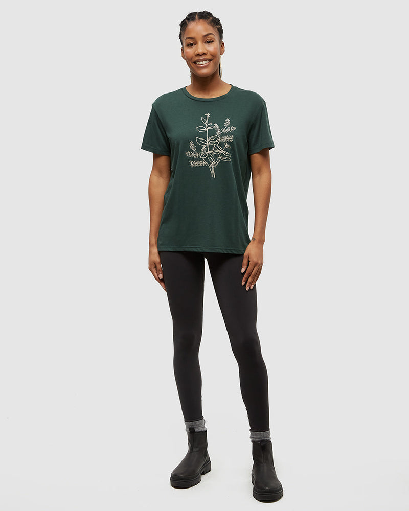 Green-Crew-Neck-Graphic-Shortsleeve-T-Shirt
