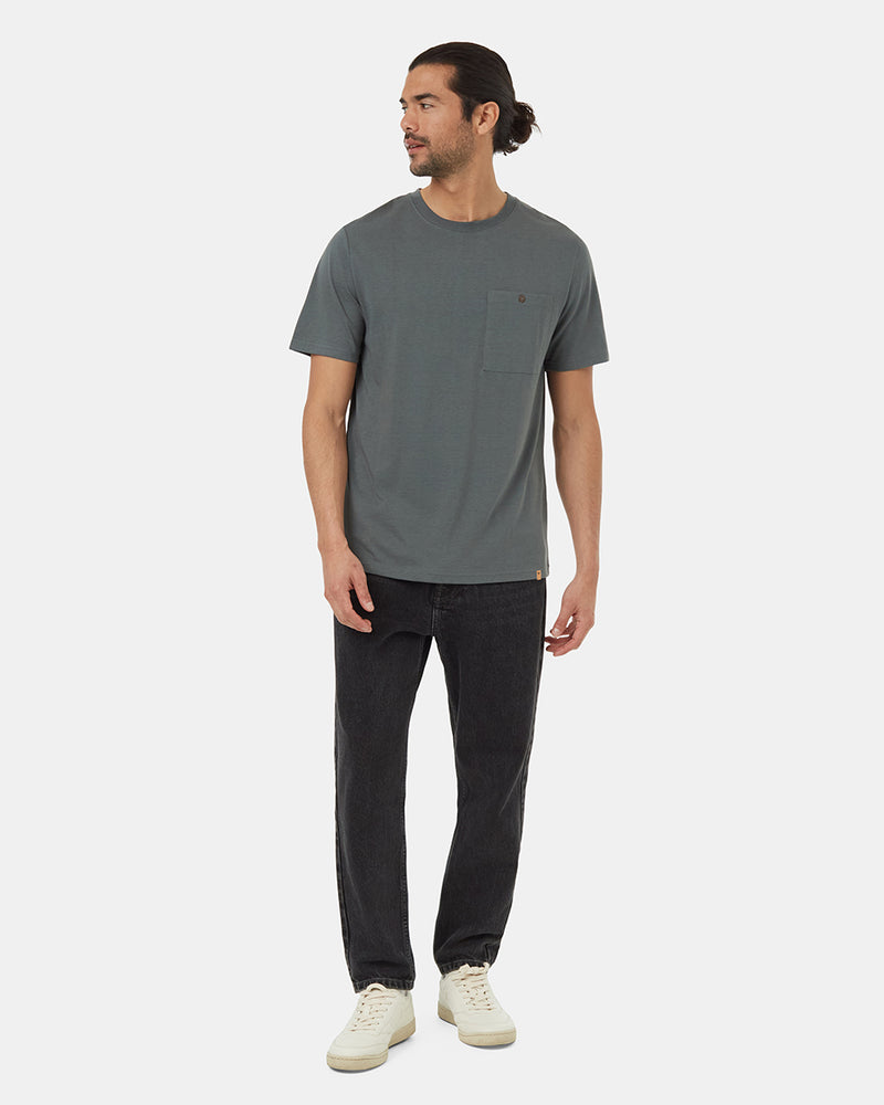 Green-Crew-Neck-Pocketed-Shortsleeve-T-Shirt-TCM5772-3180