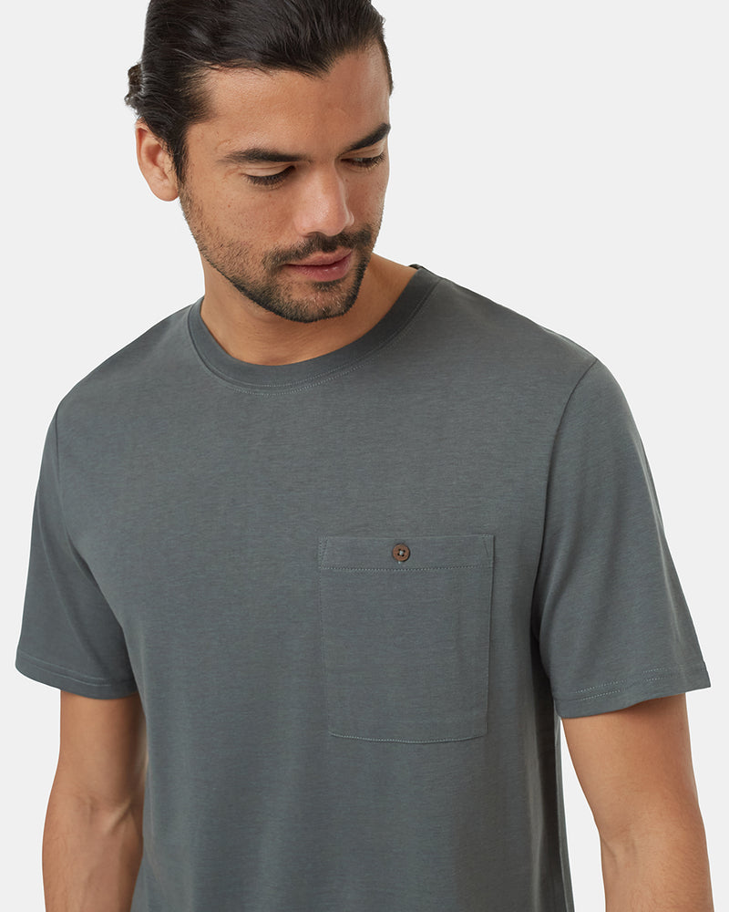 Green-Crew-Neck-Pocketed-Shortsleeve-T-Shirt-TCM5772-3180