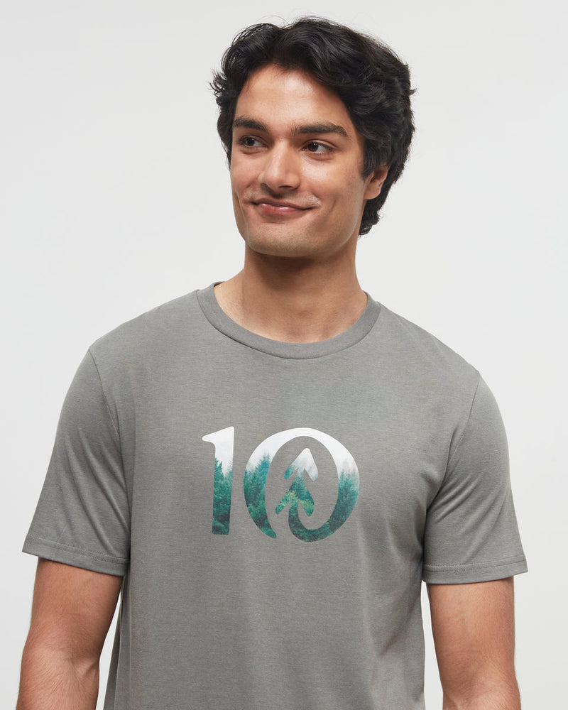 Green-Crew-Neck-Short-Sleeve-Graphic-T-Shirt