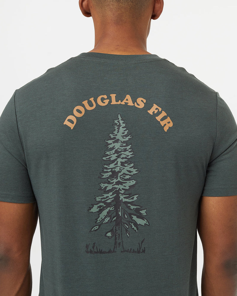 Green-Crew-Neck-Short-Sleeve-Graphic-T-Shirt