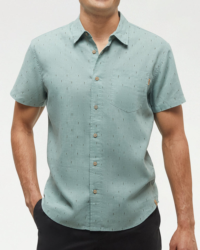 Green-Hemp-Button-Up-Shortsleeve-Shirt