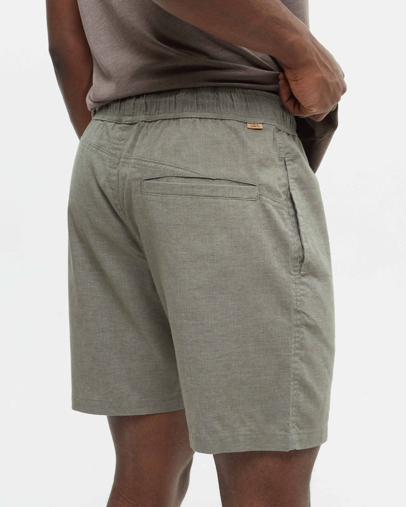 Green-Mens-Casual-Hemp-Shorts