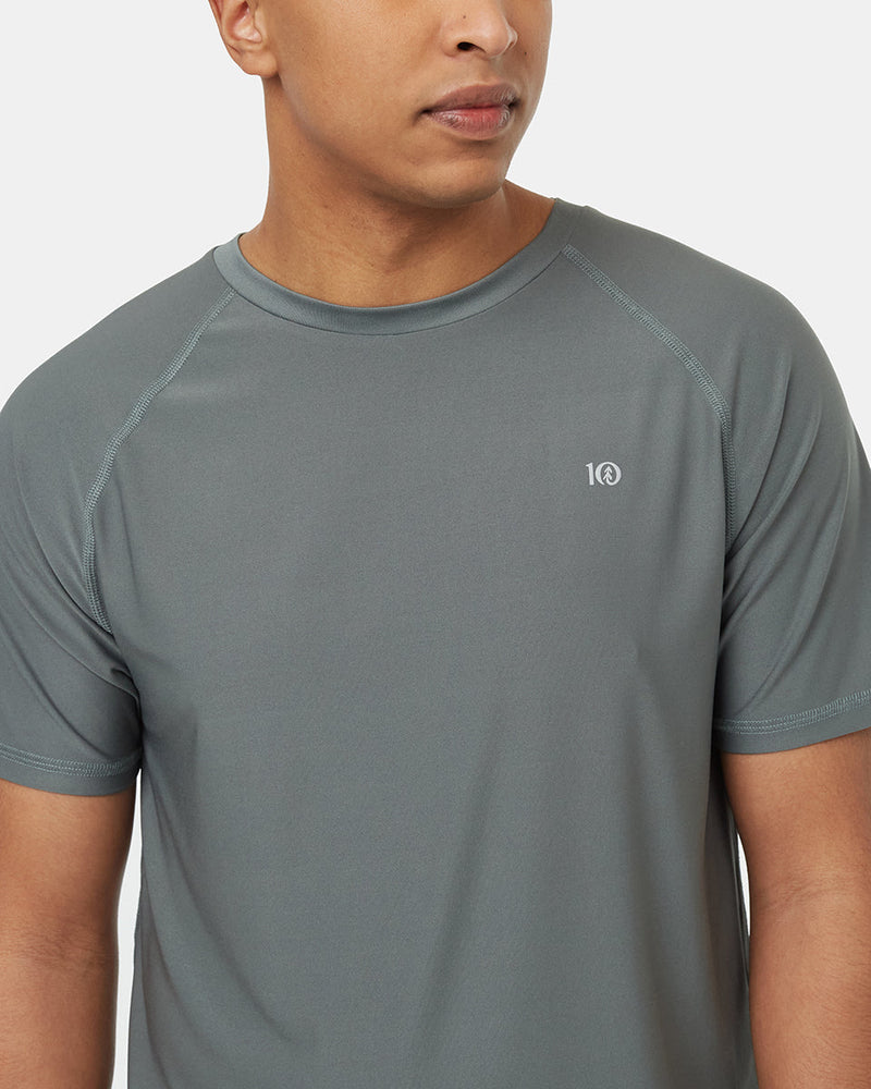 Green-Quick-dry-Crew-Neck-Shortsleeve-T-Shirt
