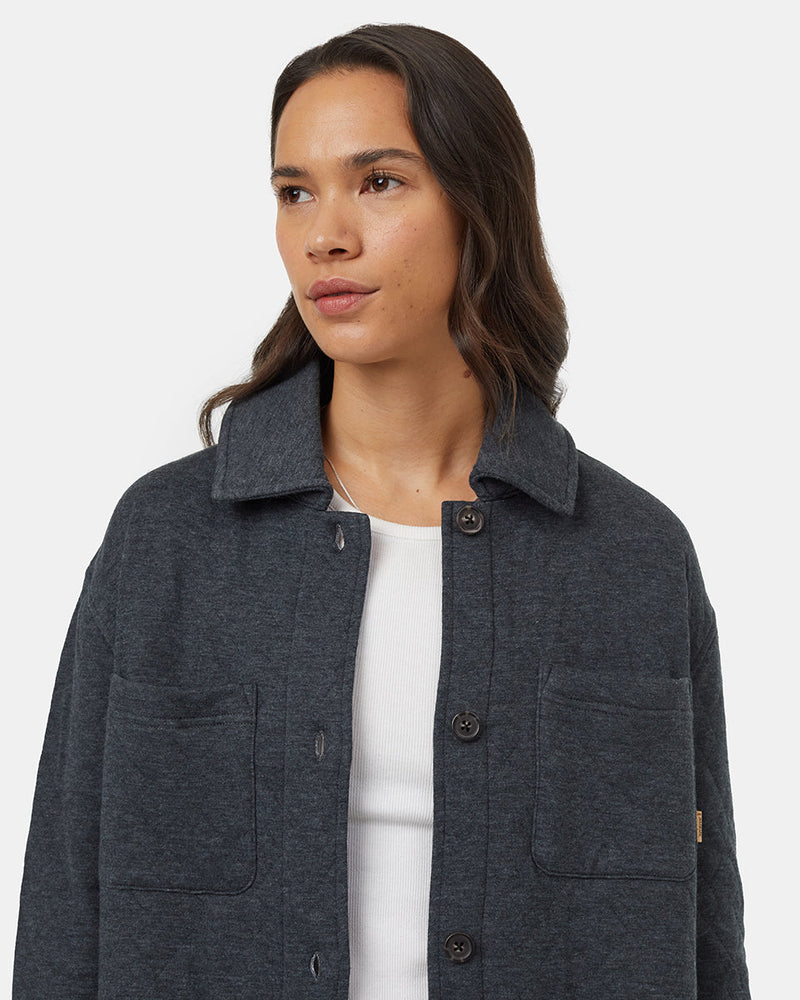 Green-Quilted-Knit-Relaxed-Fit-Shirt-Jacket
