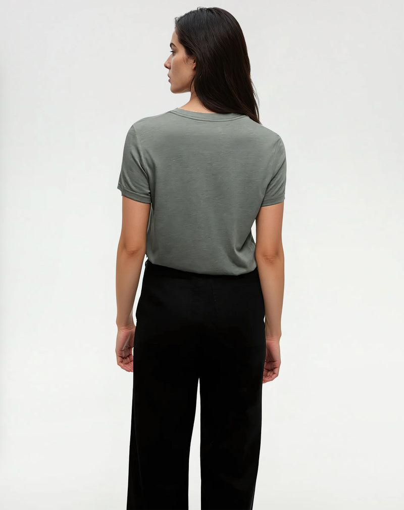 Green-Recycled-Polyester-Crew-Neck-T-Shirt