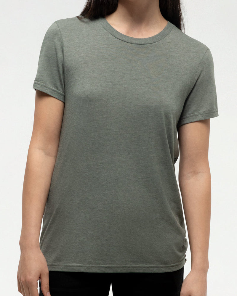 Green-Recycled-Polyester-Crew-Neck-T-Shirt