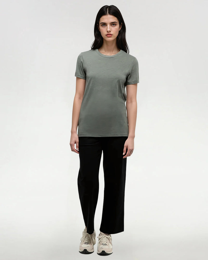 Green-Recycled-Polyester-Crew-Neck-T-Shirt