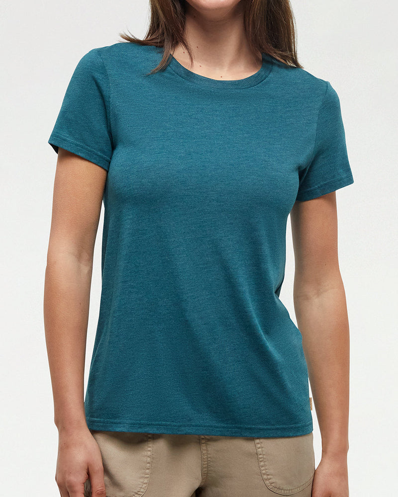 Green-Recycled-Polyester-Crew-Neck-T-Shirt