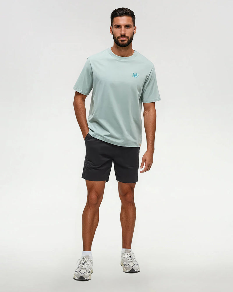 Green-Relax-Fit-Printed-Graphic-T-shirt