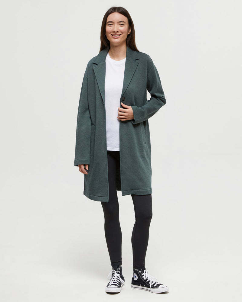 Green-Relaxed-Fit-Fleece-Coat