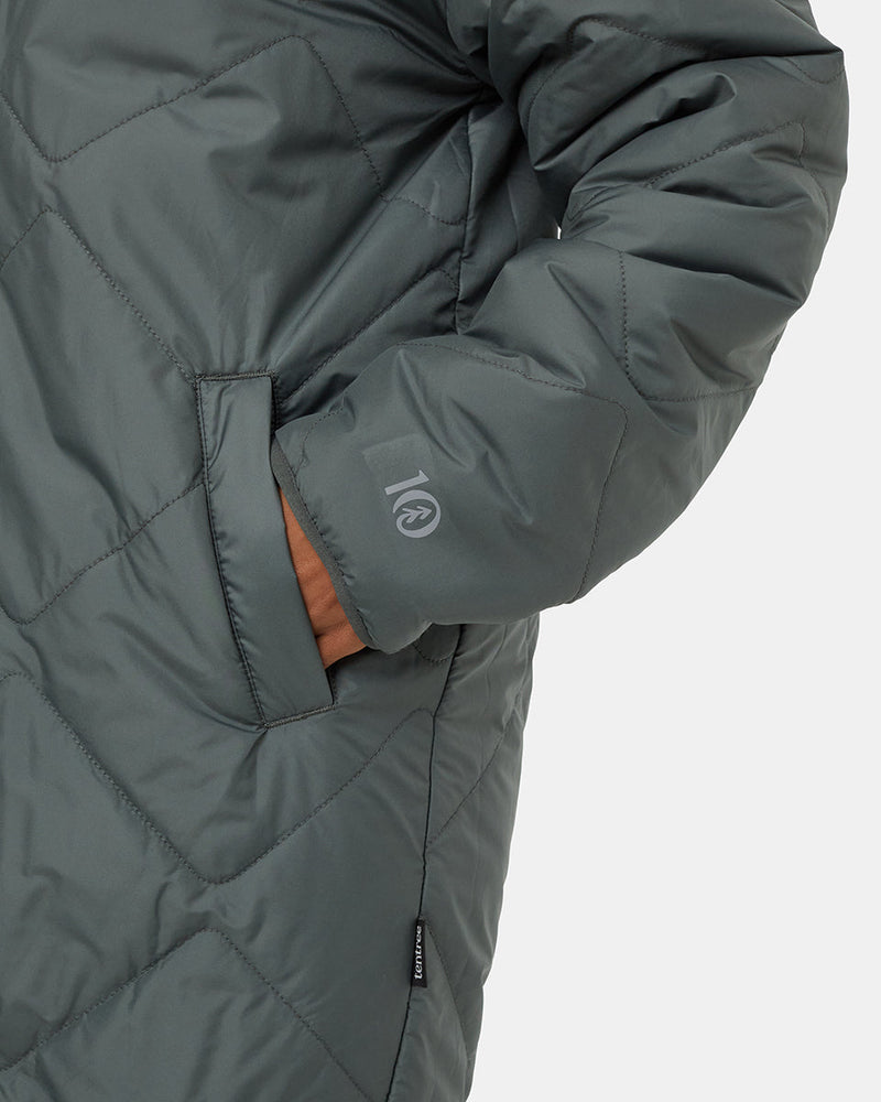 Green-Reversible-Boucle-Hooded-Jacket