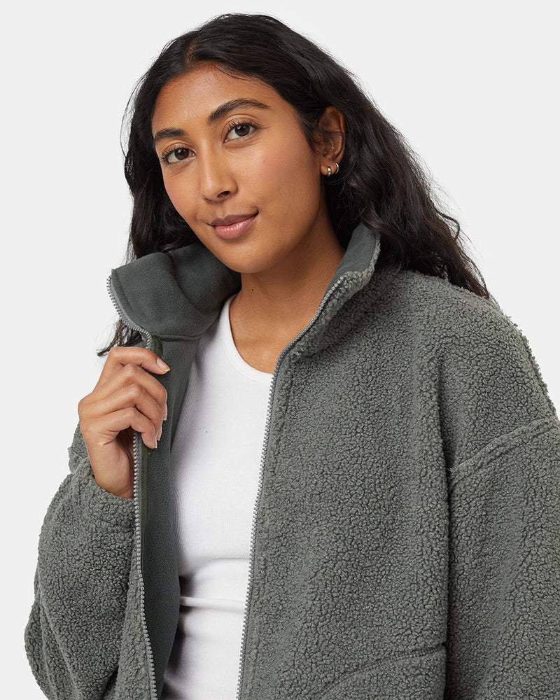Green-Reversible-Mock-Neck-Zip-Up