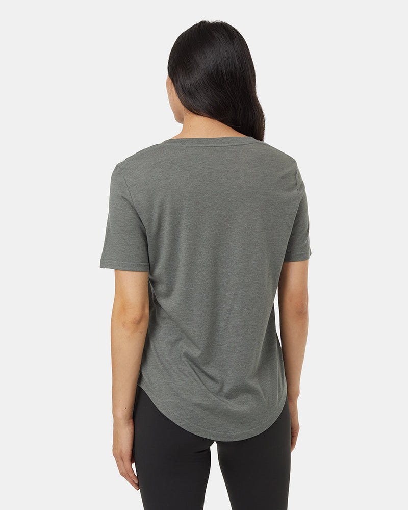 Green-V-Neck-Short-Sleeve-T-Shirt