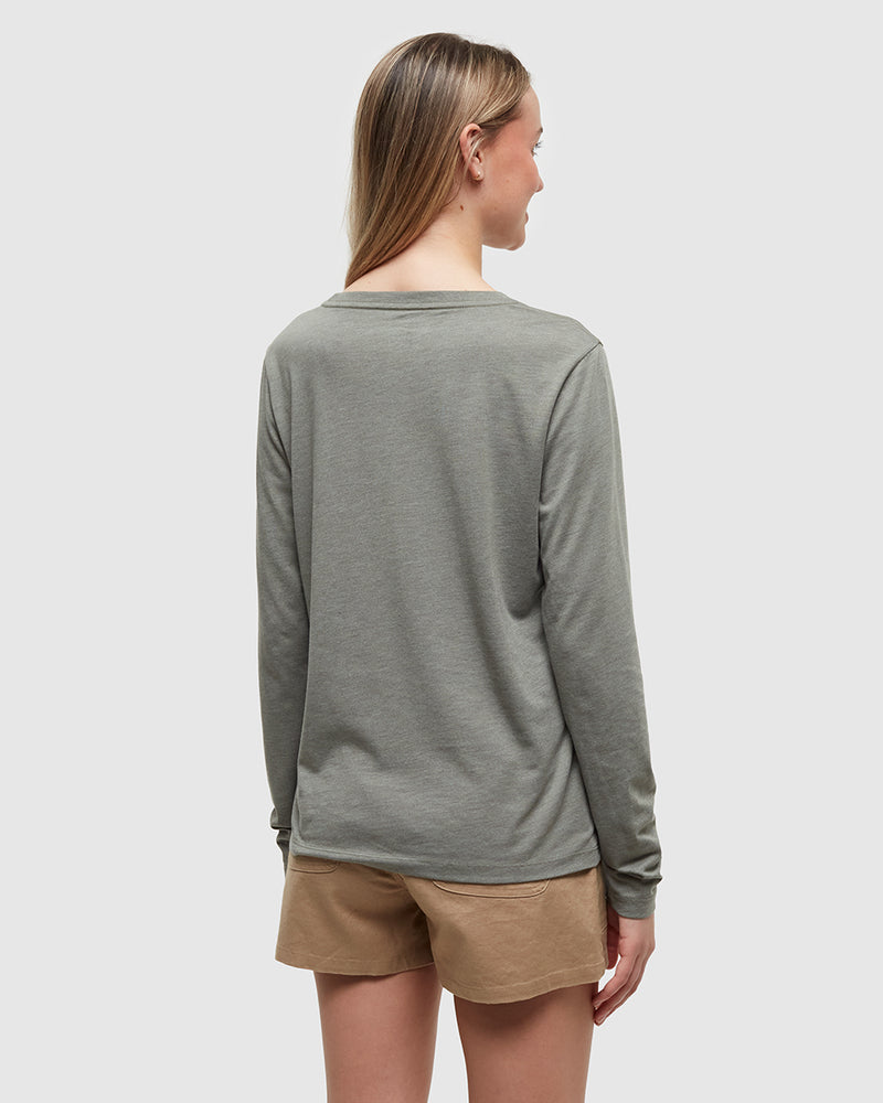 Green-Womens-Basic-Longsleeve-T-Shirt