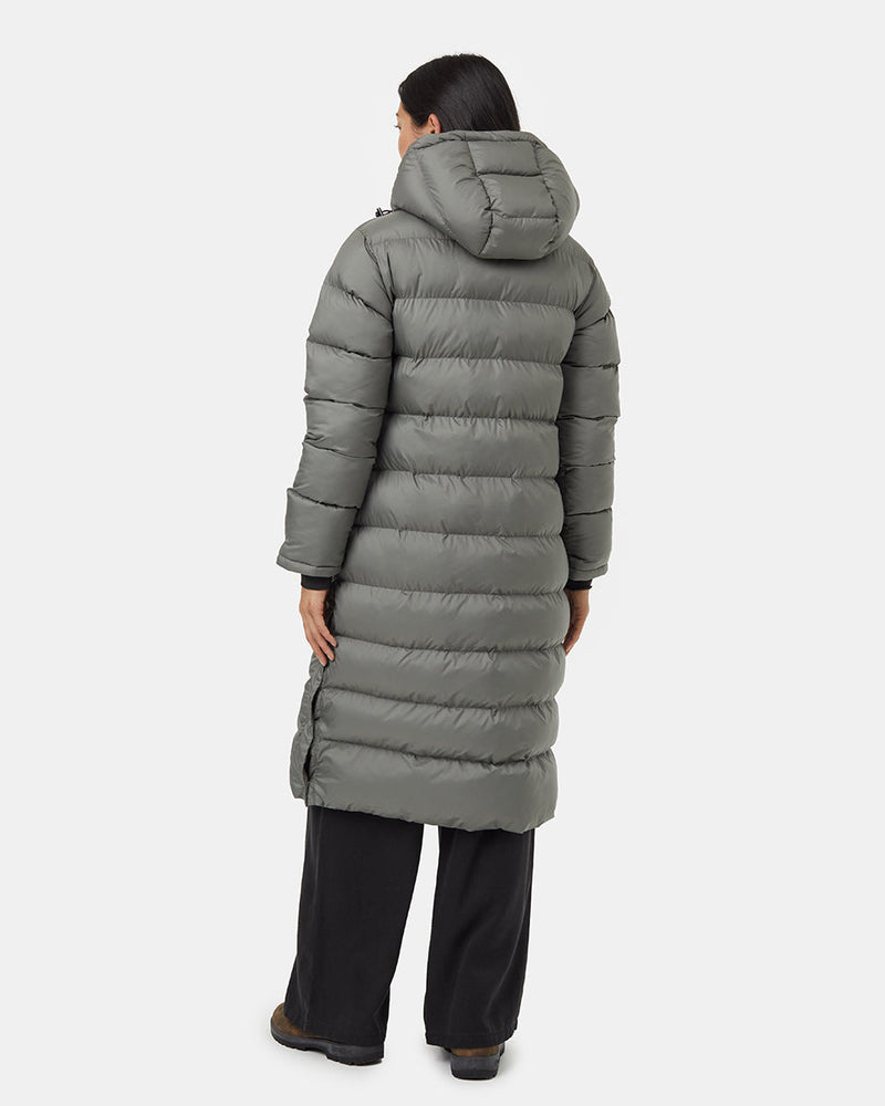 Green-Womens-Long-Puffer-Jacket