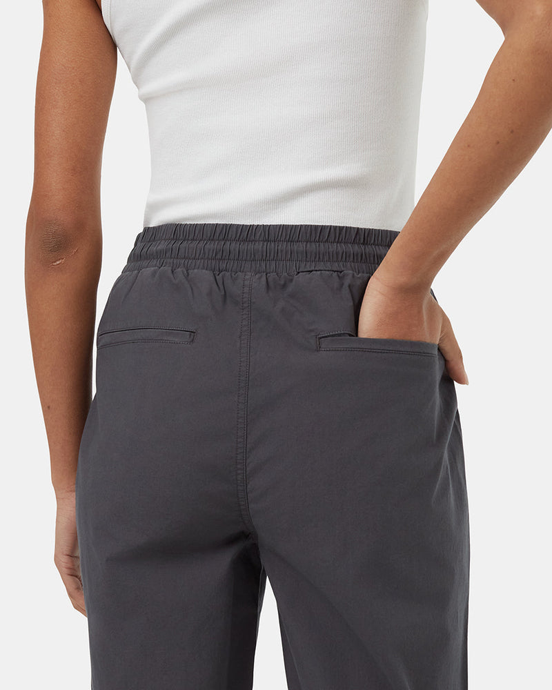 Grey-Mid-Rise-Full-Length-Elastic-Cuff-Pant