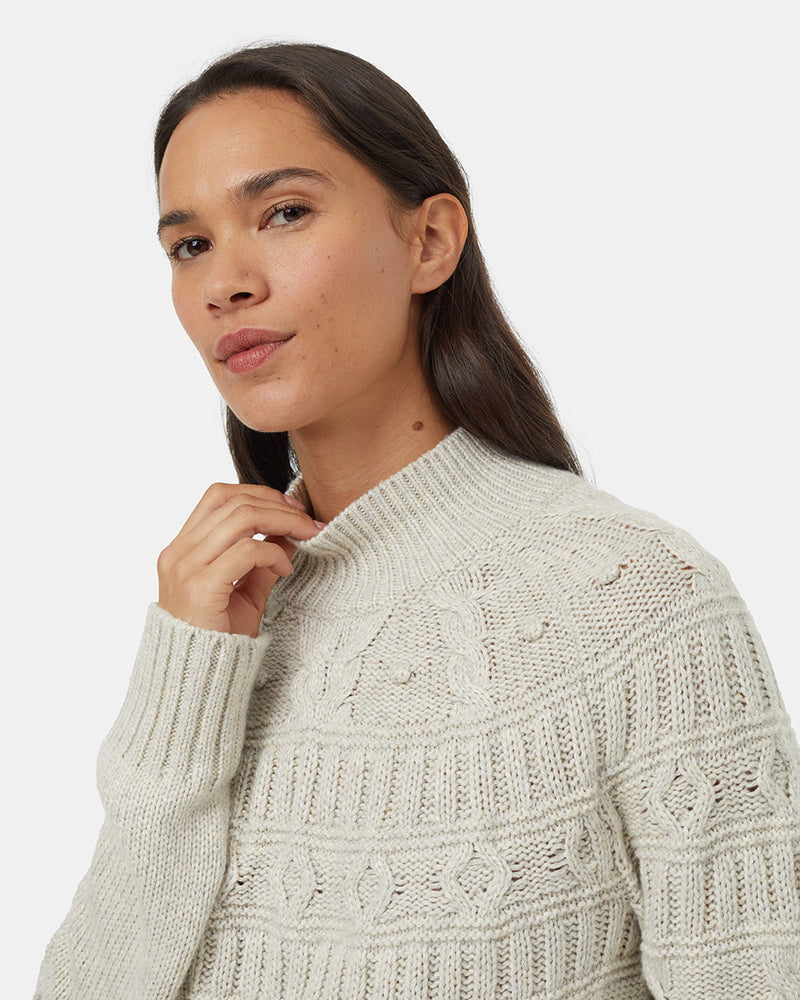 Oatmeal-Eco-Friendly-Mock-Neck-Knit-Sweater