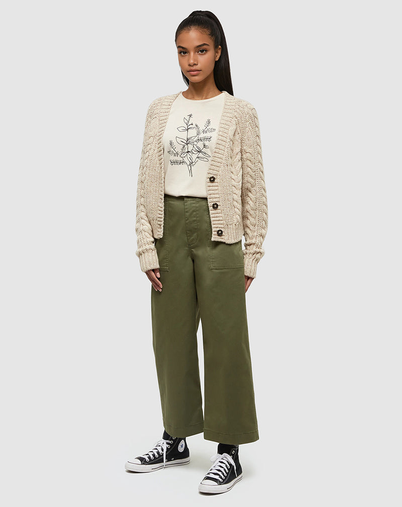 Oatmeal-Relax-Cotton-Blend-Fleck-Woven-Cardigan