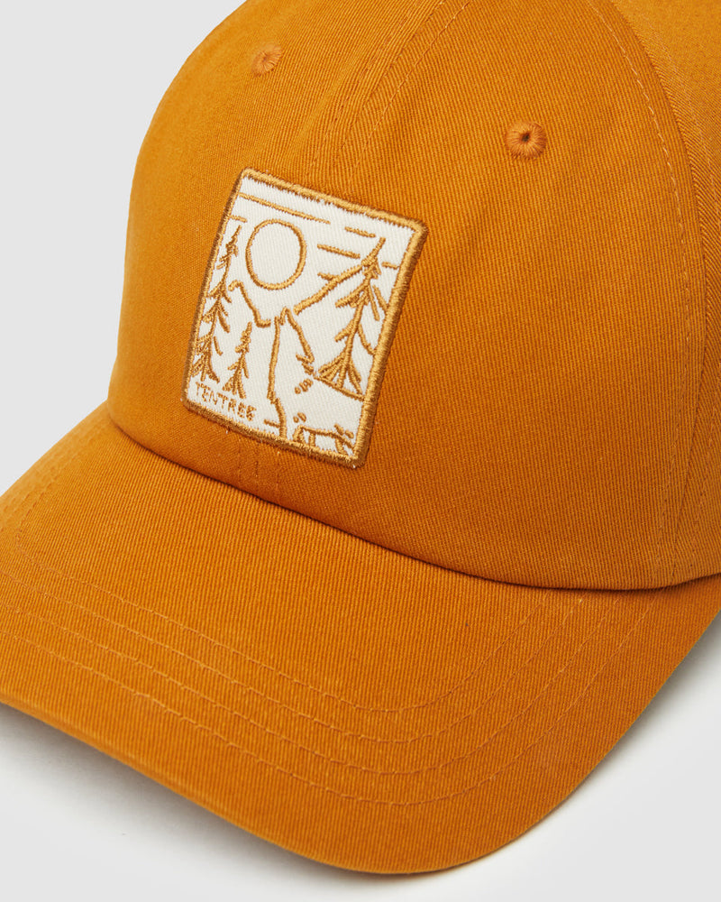 Orange-Adjustable-Organic-Cotton-Baseball-Cap