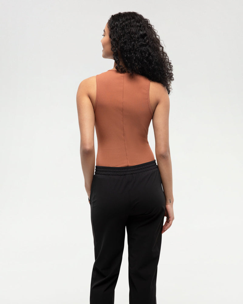 Orange-High-Neck-Slim-Fit-Quick-dry-Tank-Top