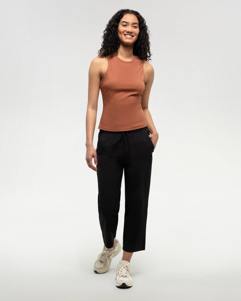 Orange-High-Neck-Slim-Fit-Quick-dry-Tank-Top