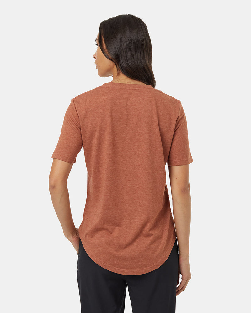 Orange-V-Neck-Short-Sleeve-T-Shirt
