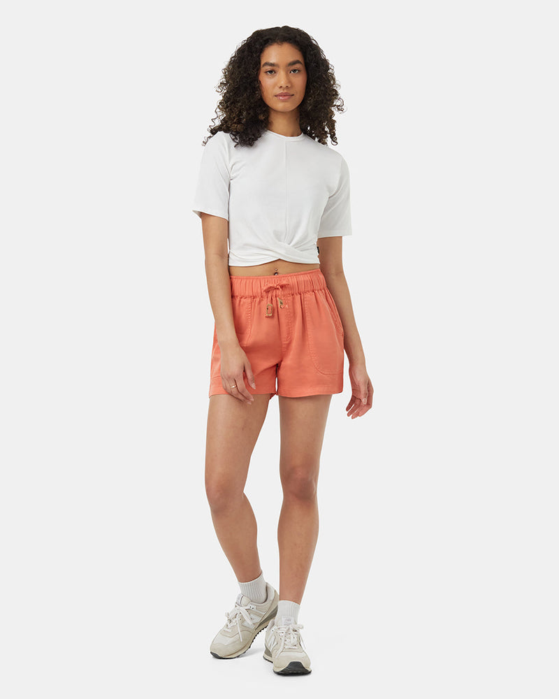 Orange-Womens-Casual-Summer-Shorts