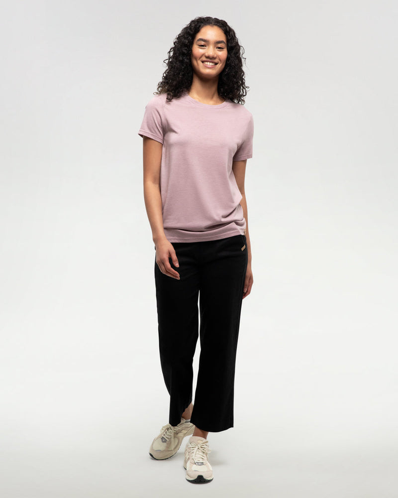 Pink-Recycled-Polyester-Crew-Neck-T-Shirt