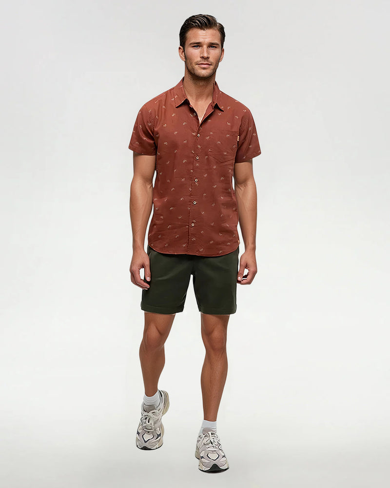 Red-Hemp-Button-Up-Shortsleeve-Shirt