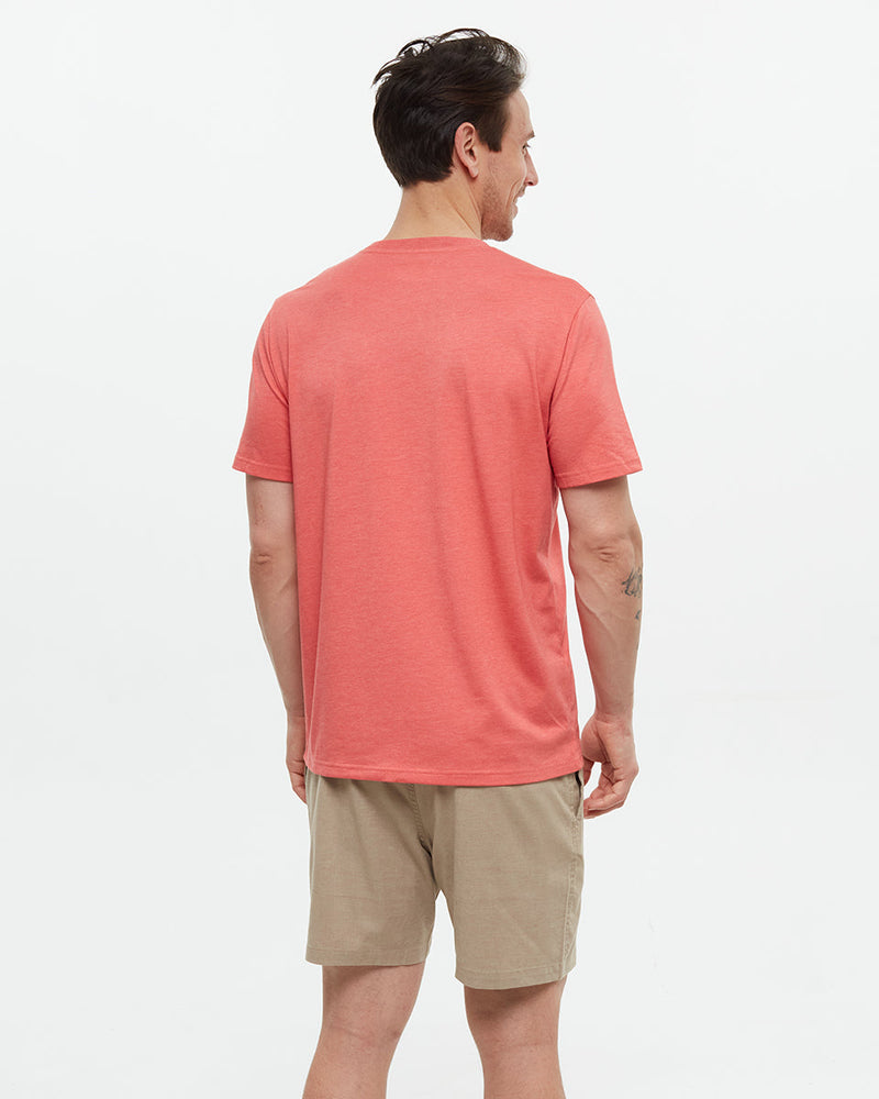 Red-Recycled-Polyester-Crew-Neck-Tee