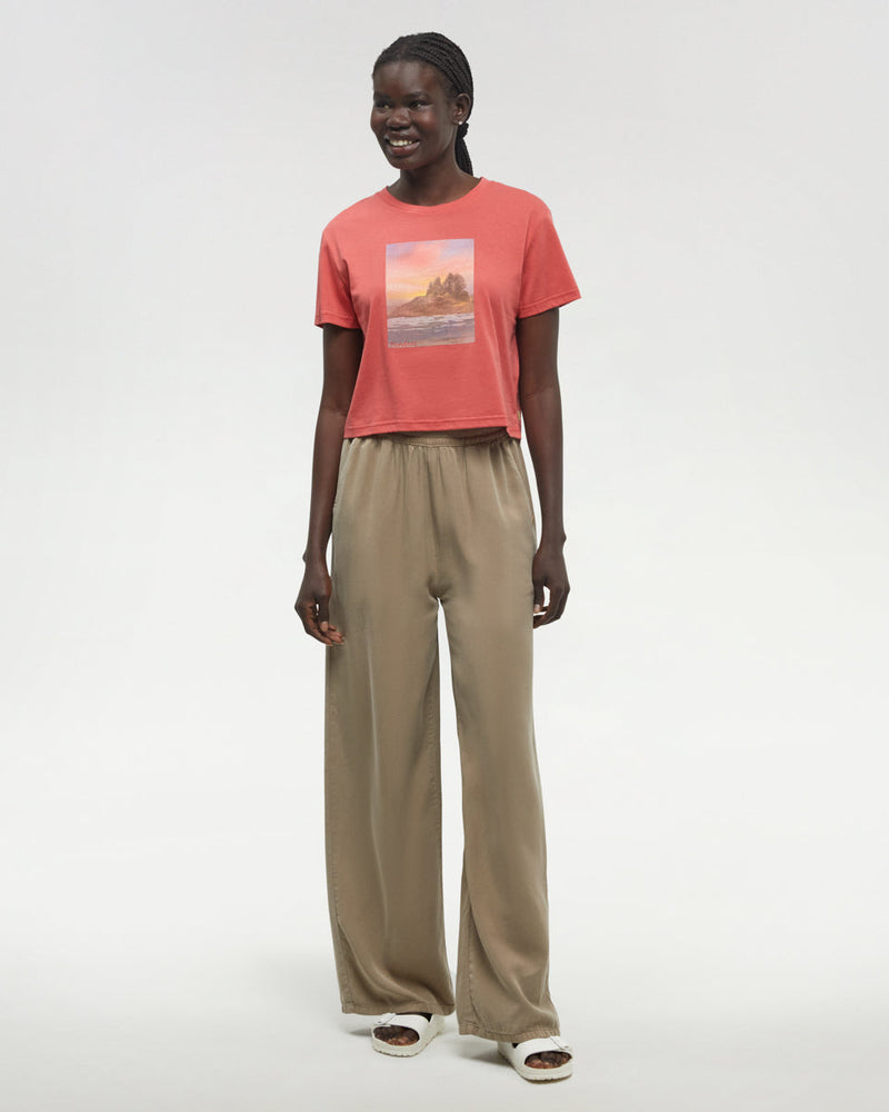 Red-Relax-Fit-Printed-Graphic-Cropped-T-shirt