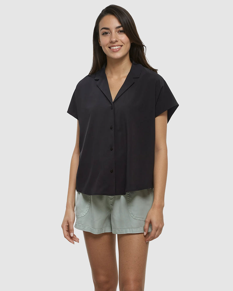 Black-Regular-Fit-Button-Up-Shirt