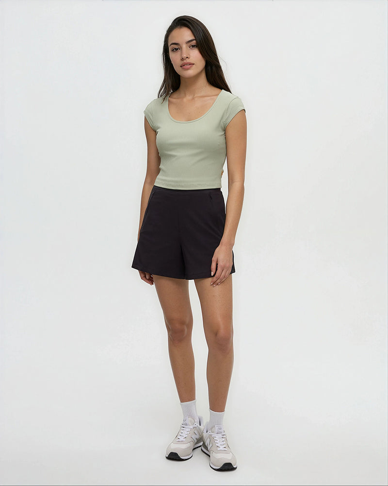 TCW6197-0164-meteorite-black-Flat-Front-Pull-On-Short