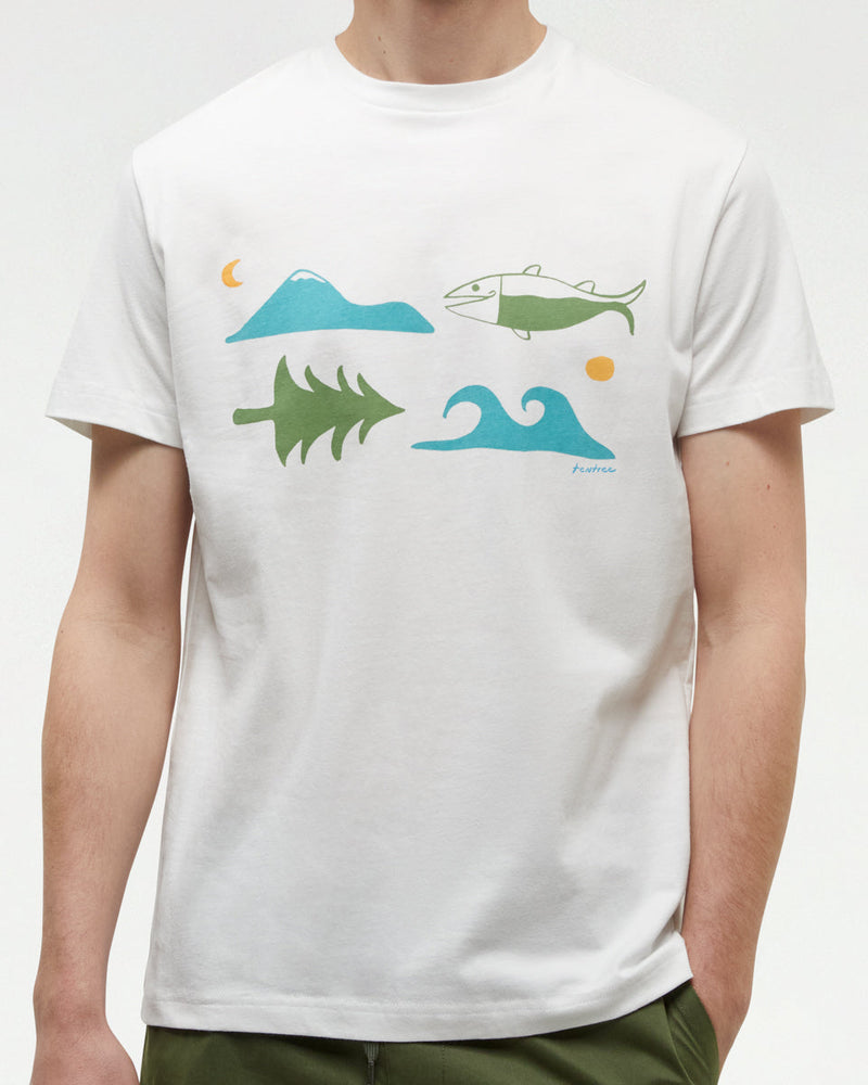 White-Regular-Fit-Printed-Graphic-T-shirt