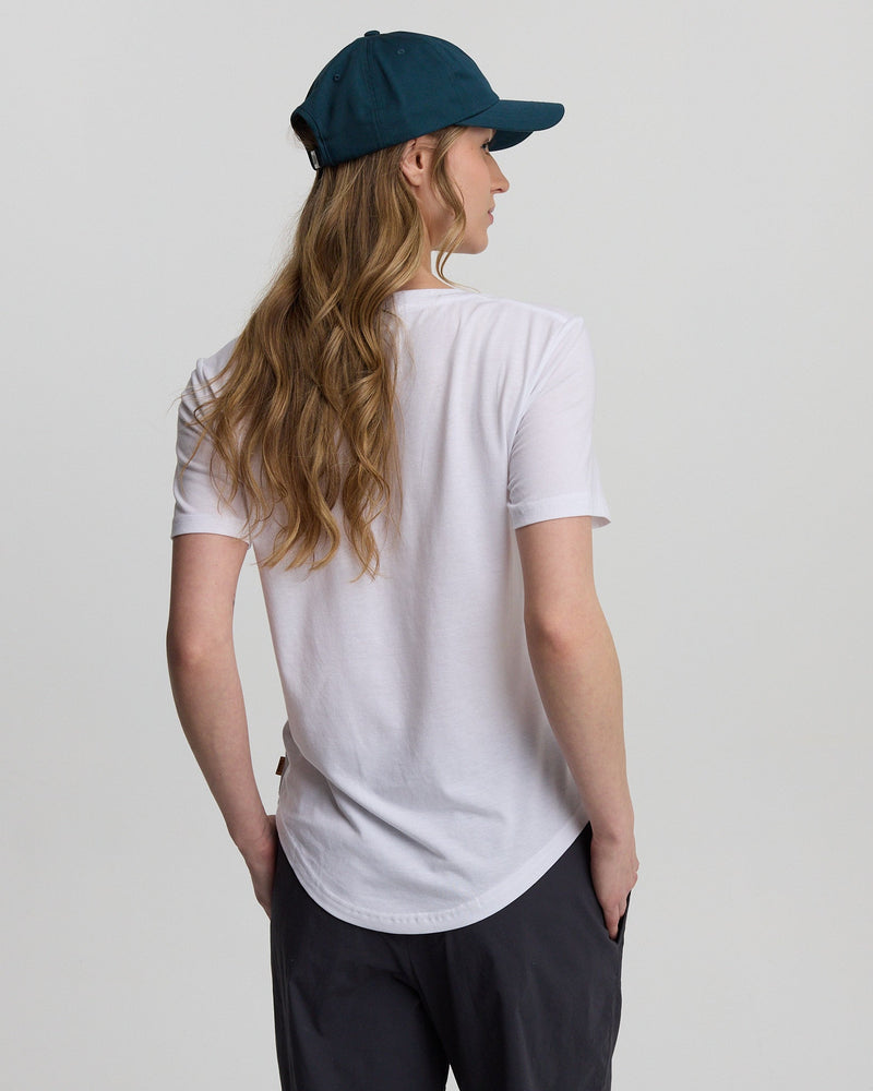 White-TreeBlend-V-Neck-T-Shirt