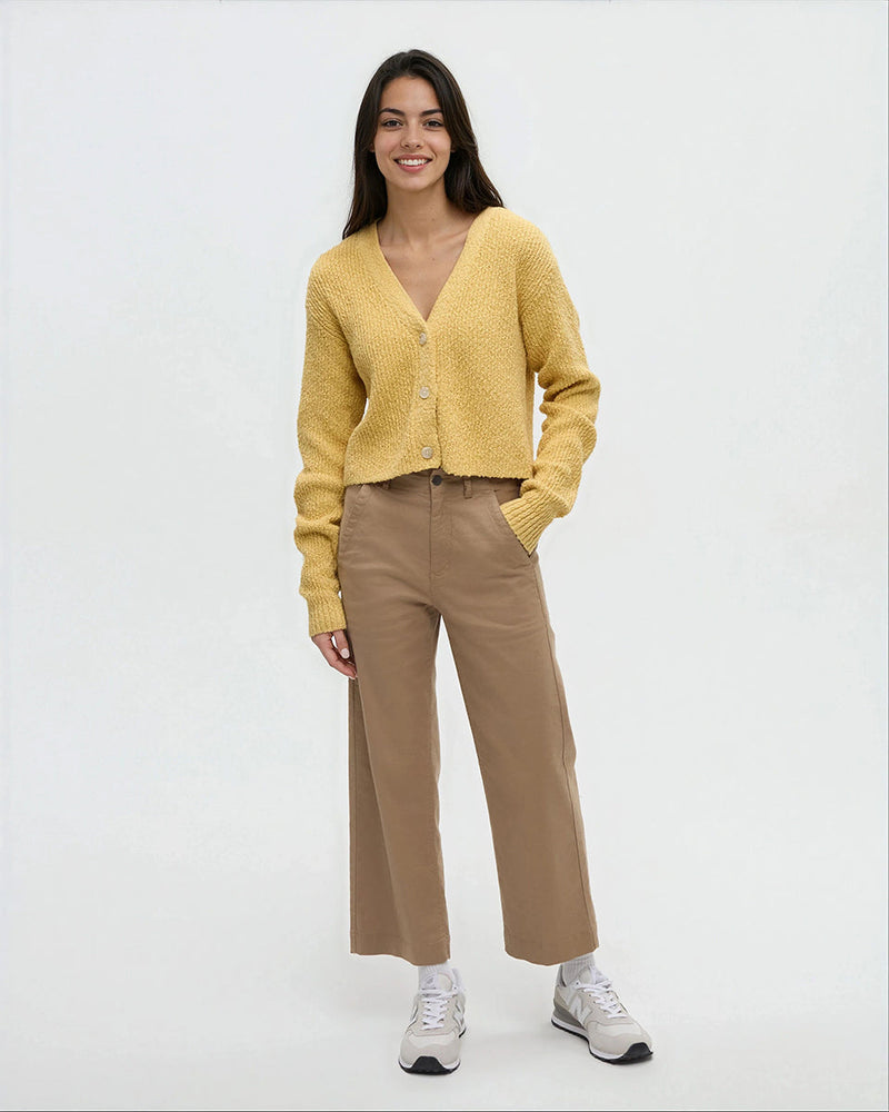Yellow-Highline-Boucle-Cardigan