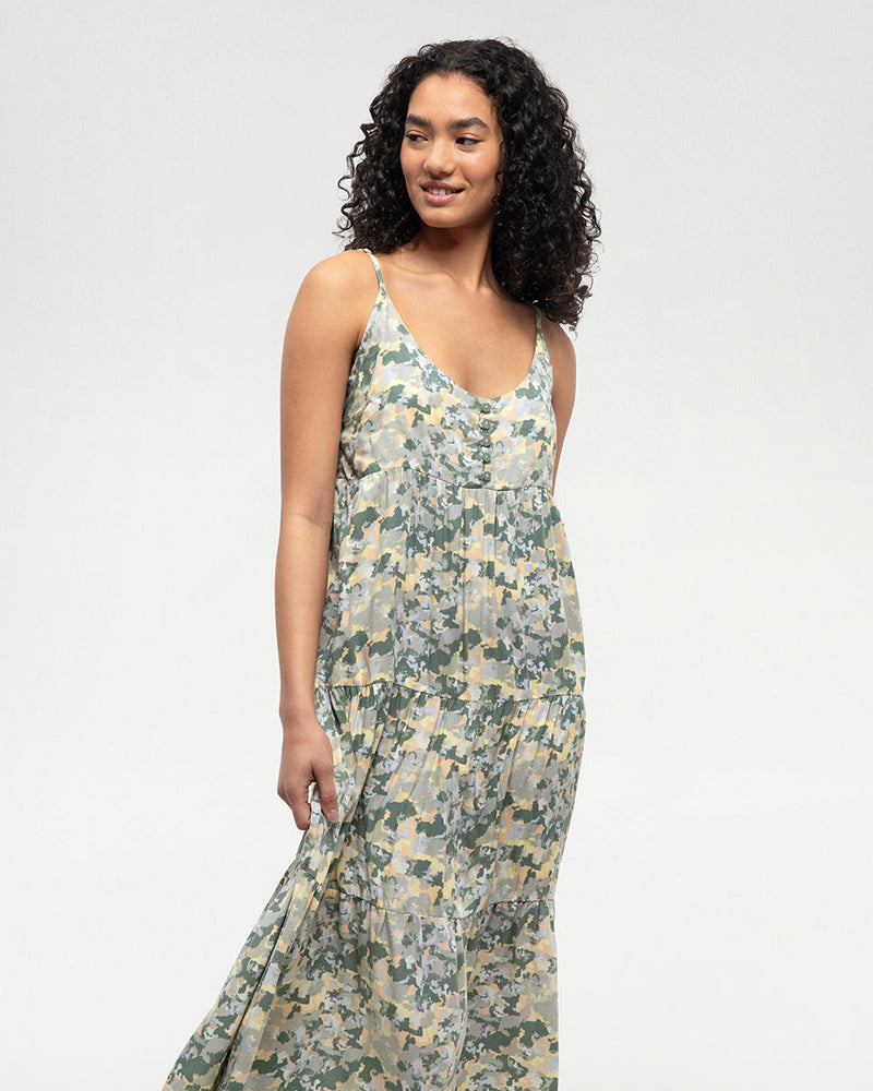 Yellow-Tiered-Cami-Dress
