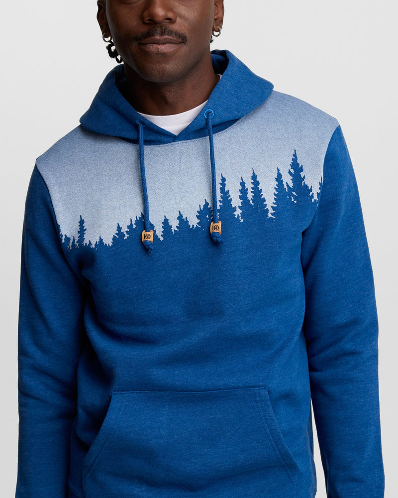 Blue-Heather-Fleece-Regular-Fit-Set-In-Hoodie
