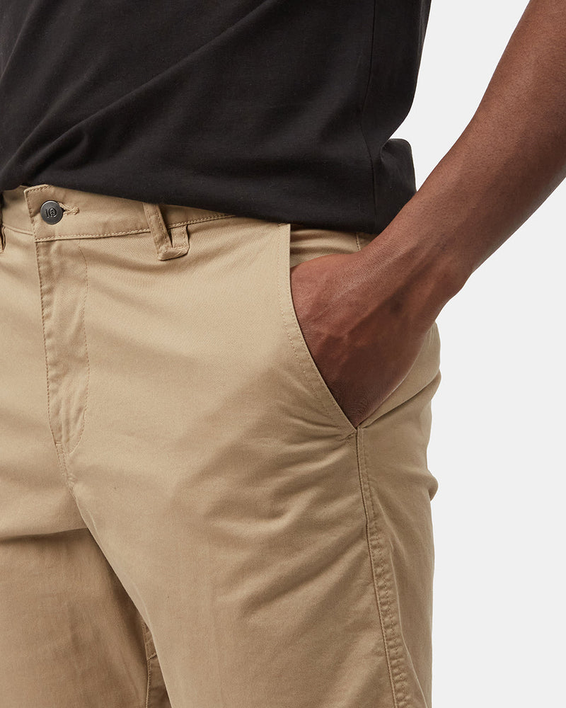 Beige Men's Organic Cotton Twill Shorts
