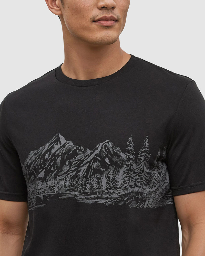 Black Men's Eco-Friendly Graphic Tee