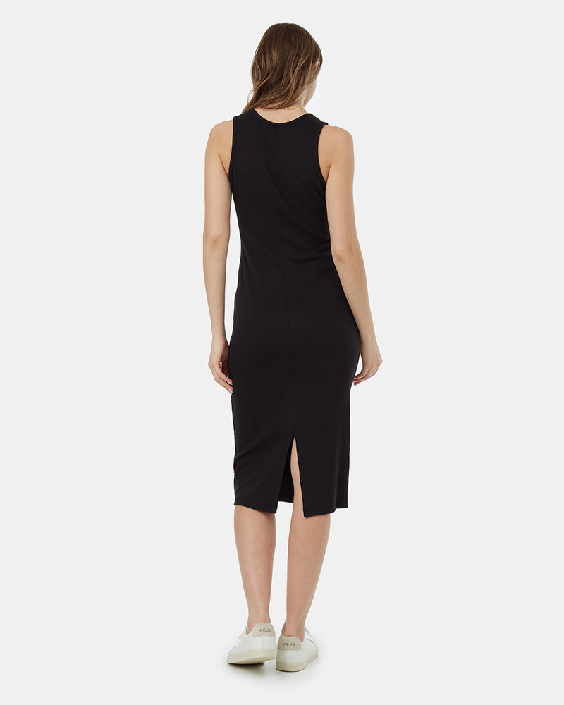 Black-Womens-Organic-Cotton-Knit-Dress