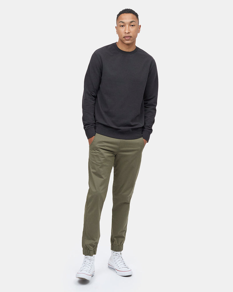 Black Men's Organic Cotton French Terry Sweatshirt