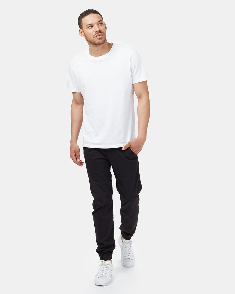 Black Men's Twill Joggers